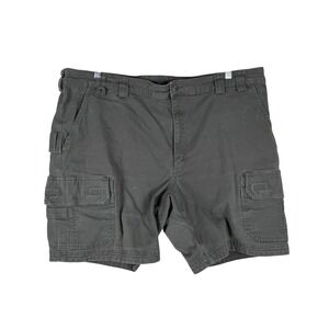 Duluth Trading Co Flex Fire Hose Cargo Shorts Mens Size 48 Relaxed Fit Gray